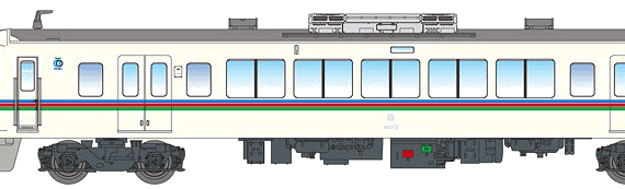 Поезд Seibu Series 4000 - чертежи, габариты, рисунки