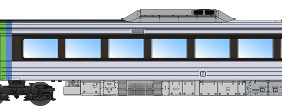 Поезд Series 785-300+789 Super Hakucho - чертежи, габариты, рисунки