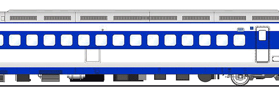 Поезд Shinkansen 21-1002 - чертежи, габариты, рисунки