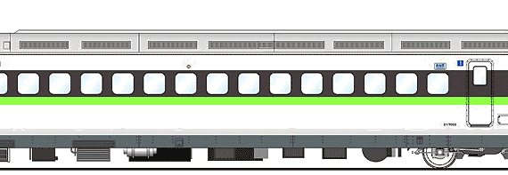 Поезд Shinkansen 21-7003 - чертежи, габариты, рисунки