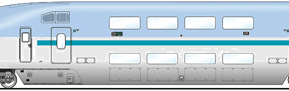 Поезд Shinkansen E153-1 - чертежи, габариты, рисунки