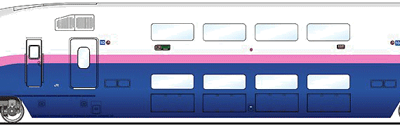 Train Shinkansen E153-10 - drawings, dimensions, figures
