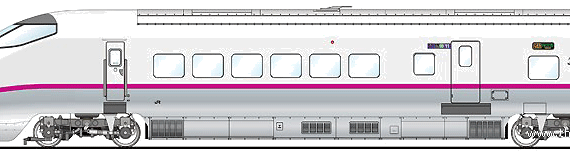 Train Shinkansen E311-10 - drawings, dimensions, figures