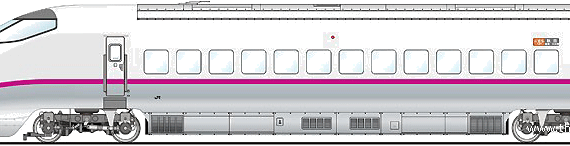 Train Shinkansen E311-18 - drawings, dimensions, figures