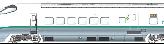 Train Shinkansen E311-2005 - drawings, dimensions, pictures
