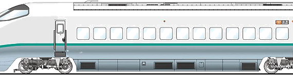Train Shinkansen E322-2005 - drawings, dimensions, pictures
