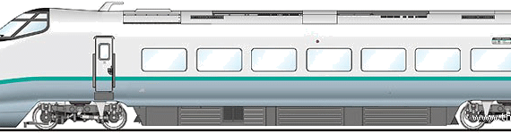 Поезд Shinkansen E422-2 - чертежи, габариты, рисунки