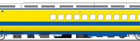 Поезд Shinkansen E922-21 - чертежи, габариты, рисунки