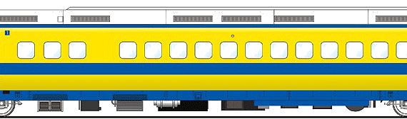Поезд Shinkansen E922-26 - чертежи, габариты, рисунки