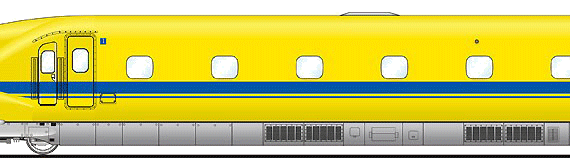 Train Shinkansen E923 - drawings, dimensions, figures