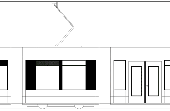 Siemens Combino train - drawings, dimensions, figures