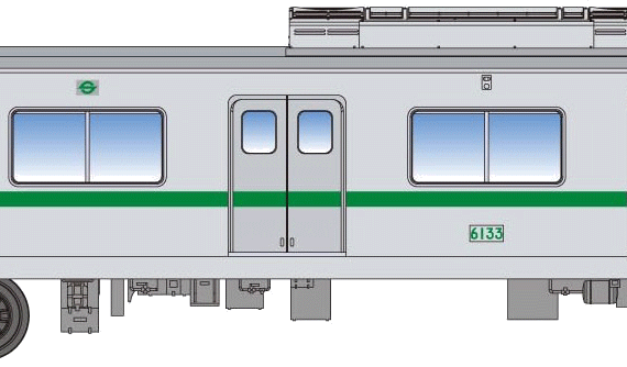 Subway 6000 train - drawings, dimensions, figures