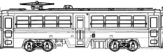 Tamaden Type Deha 80 train - drawings, dimensions, figures