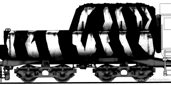 Поезд Tender 2'2'32 Vanderbilt - for BR52 Kriegs Lokomotive - чертежи, габариты, рисунки