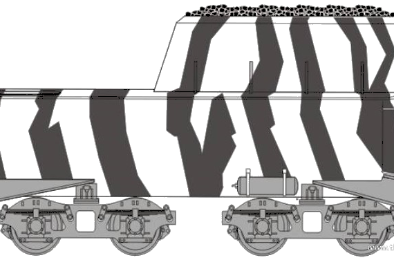Tender 2A-2A-32 Vanderbilt train - drawings, dimensions, figures