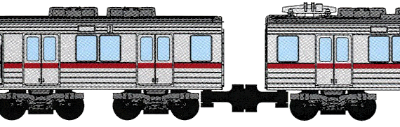 Поезд Tobu Series 10030 - чертежи, габариты, рисунки