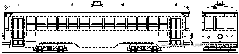 Поезд Toden Series 5000 Type B - чертежи, габариты, рисунки