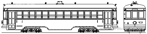 Поезд Toden Type 5000 B-Type - чертежи, габариты, рисунки