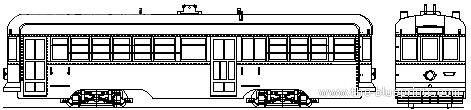 Поезд Toden Type 5000 D-Type - чертежи, габариты, рисунки