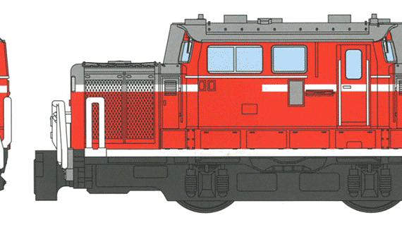 Поезд Type DD51 - чертежи, габариты, рисунки