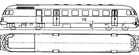 Поезд VT 92.5 - чертежи, габариты, рисунки