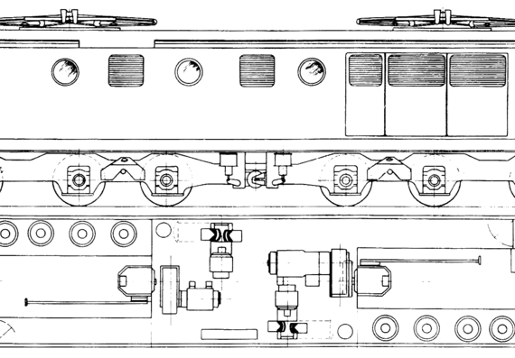Поезд Vickers 46 Class Electric - чертежи, габариты, рисунки