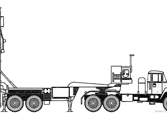 Грузовик 5P85SE S-400 KrAZ-260B - чертежи, габариты, рисунки