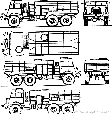 Грузовик AEC 10ton 6x6 Heavy Artillery Tractor - чертежи, габариты, рисунки
