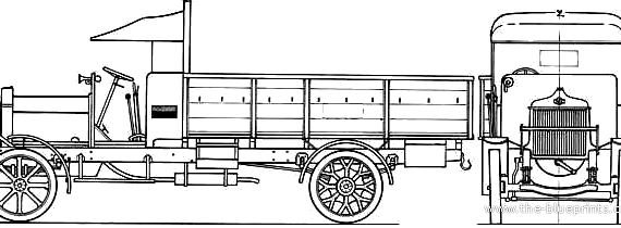 Truck AEC 3ton (1918) - drawings, dimensions, pictures
