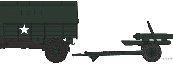 Truck AEC Matador + 5.5 inch'Gun - drawings, dimensions, figures
