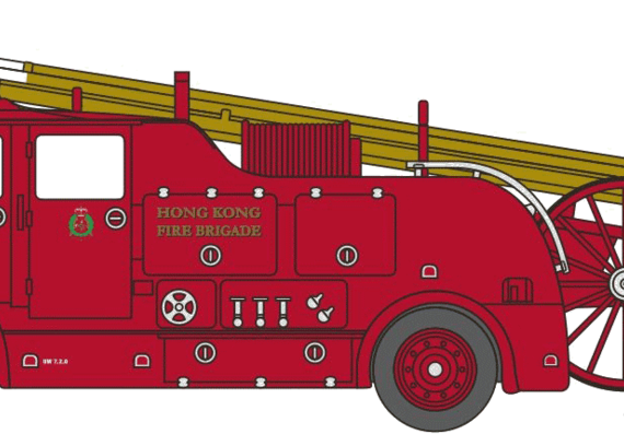 Грузовик AEC Regent Fire Engine - чертежи, габариты, рисунки