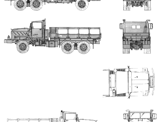 Truck AM General M-925 5t 6x6 - drawings, dimensions, figures