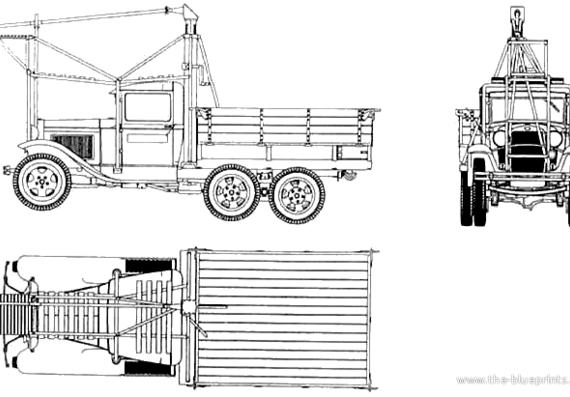 AS-2 Airfield Starter truck - drawings, dimensions, pictures