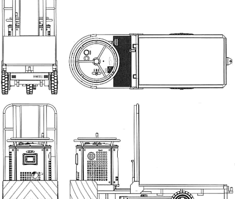 Asaka Seisaku-Sho Turret Eletruck truck - drawings, dimensions, pictures
