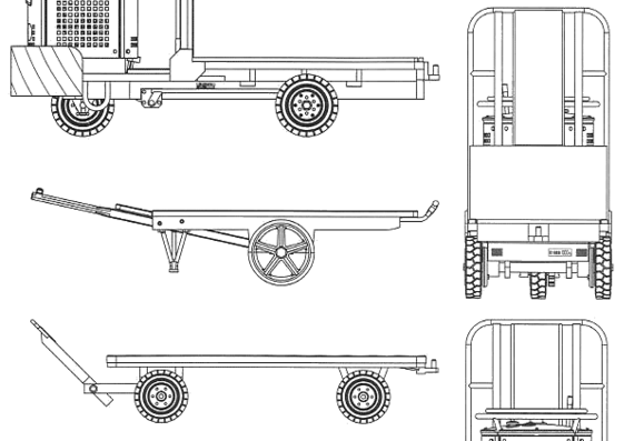 Грузовик Asaka Seisaku-Sho Turret Truck - чертежи, габариты, рисунки