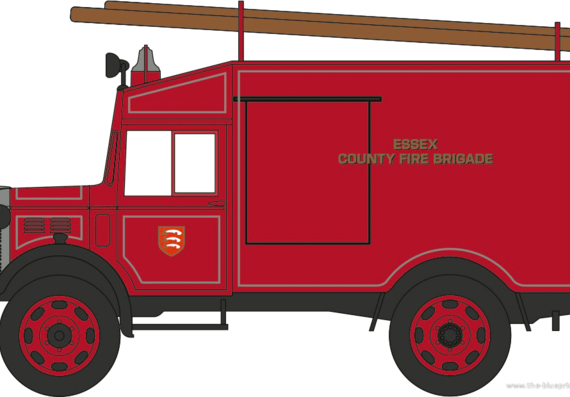 Грузовик Austin ATV Fire Engine - чертежи, габариты, рисунки