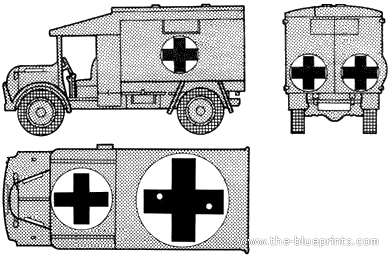 Austin K2 Ambulance truck - drawings, dimensions, pictures