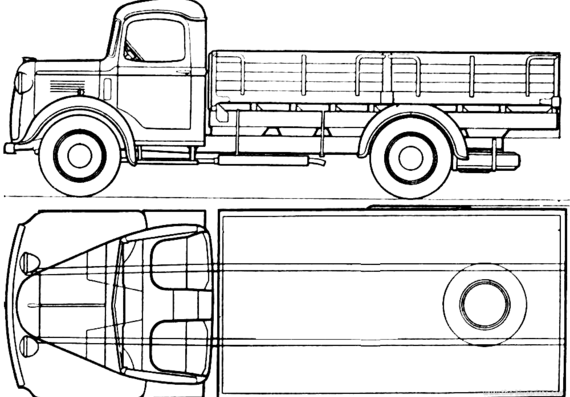 Грузовик Austin K2 Truck (1939) - чертежи, габариты, рисунки