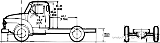 Bedford J1 truck - drawings, dimensions, pictures