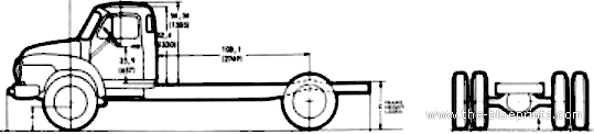 Bedford J5 truck - drawings, dimensions, pictures