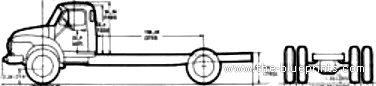 Bedford J6M truck - drawings, dimensions, pictures