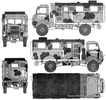 Bedford QLR truck - drawings, dimensions, figures