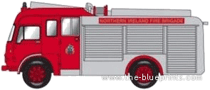 Грузовик Bedford TK Fire Engine - чертежи, габариты, рисунки