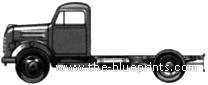 Грузовик Borgward B522 Chassis - чертежи, габариты, рисунки