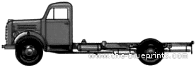 Lorgward B533 Chassis truck - drawings, dimensions, pictures