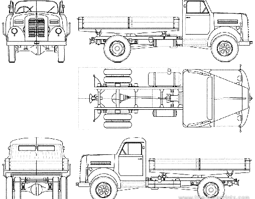 Truck Borgward B555-A Kipper (1959) - drawings, dimensions, pictures