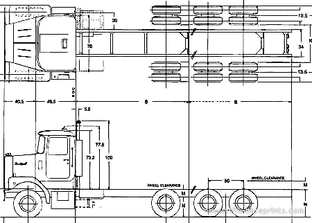 Brockway 759 truck - drawings, dimensions, pictures