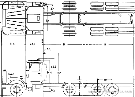 Brockway 761 truck - drawings, dimensions, figures
