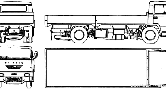 Грузовик Bussing BS13 L (1972) - чертежи, габариты, рисунки