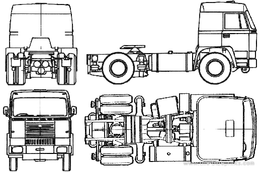 Грузовик Bussing BS16 S (1969) - чертежи, габариты, рисунки